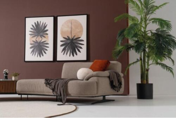 Living room Design Sofa 5 Seat Textile Couch Upholstery Sofas new brown