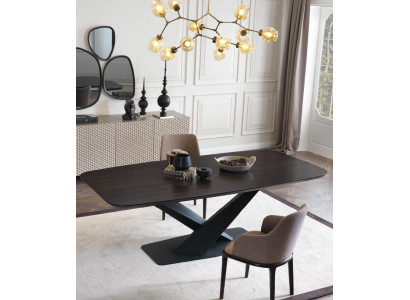 Dining room Wood Tables Dining set Set Chair Group new 4x Design 5tlg
