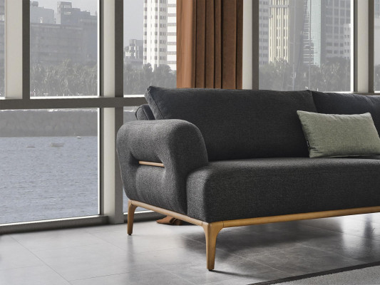 Sofa set Sofa Armchair 321Seater Fabric Luxury Gray Sofas Living room
