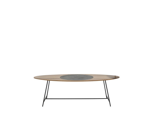 Modern Table Coffee table Side table Design Living room Wood Oval 2-piece.