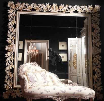 Handmade wall mirror mirror frame carved frame gold classic