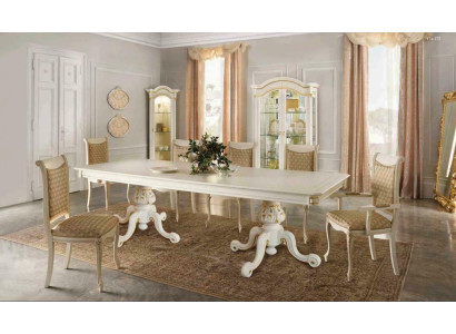 Classic r Table Dining table Wood Dining room Suite 6x Chair Set Chairs Lehn new