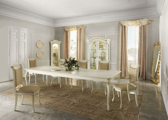 Classic Stil Furniture Italy Dining table 6 Chairs Set Group Suite