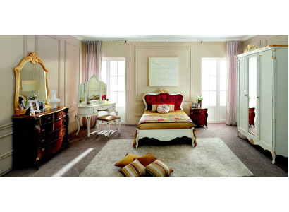 Design Luxury Bed 120*195 cm with Headboard Buttons Style Baroque Italian Furniture