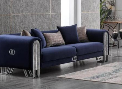 Complete Set 2 pcs Luxury Furniture Upholstery Fabric Sofa set 3+3 Seater new