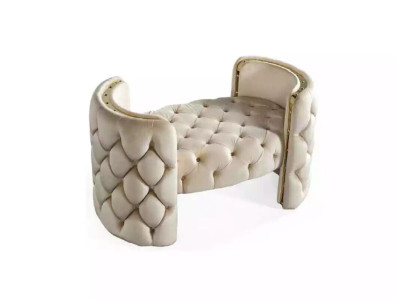 Modern Stool Upholstered Foot Furniture Living room White Design Ottoman new