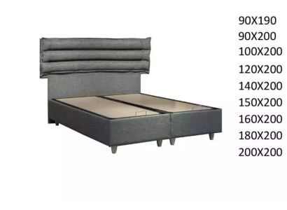 Luxury Bed with Mattress Complete Set bed base ears gray velvet 180x200