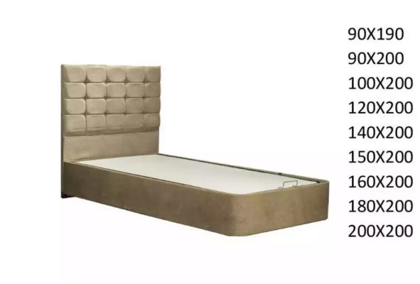 Luxurious designer bed with mattress from a European furniture manufacturer for Bedroom