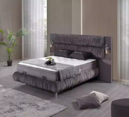Beds Double bed Hotel Bed Frame Double Wood Furniture Bed Upholstery Luxury