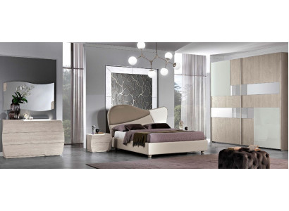 Set 6 pieces Bedroom Bed Bedside table Chest of drawers Mirror Wardrobe Suite