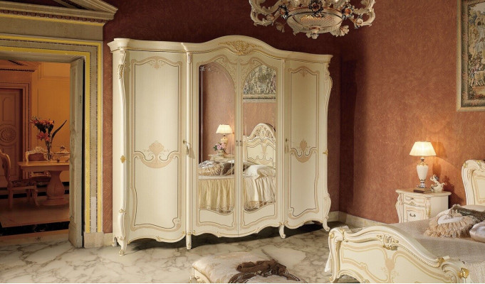 Bedroom Furniture Italy Wooden Cabinet Wardrobe Wardrobe Real wood Solid