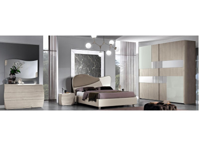 Bedroom Complete Set Royal Modern Bed Wardrobe Bedside table 5-piece