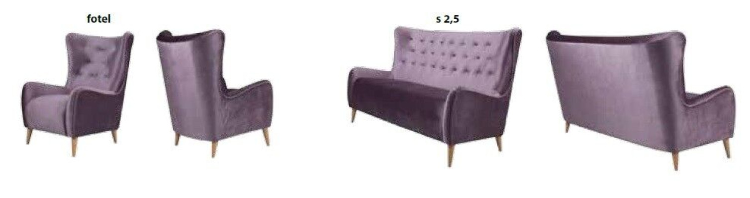 Sofa set 2.50+1+1+Coffee table Sofa Chesterfield Complete Set Suite Couch