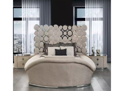 Designer bed luxury textile beds Bedroom Double bed 200x200cm bed frame