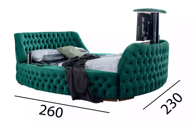Chesterfield Bed Furniture Double Beds Green Round Beds Luxury Hotel with Lift