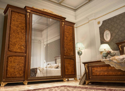 Wardrobe Wooden Cabinet Wardrobe Solid Bedroom Furniture Italy Real wood
