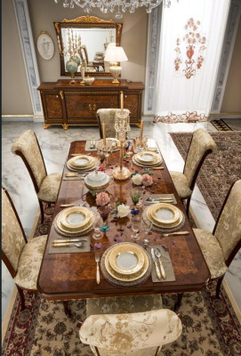 Dining room set suite chairs 6x group dining set antique style table 7 pieces. new