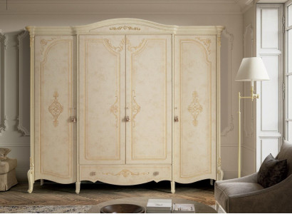 Wardrobe Wardrobe Real wood Solid Bedroom Furniture Italy wooden cabinet