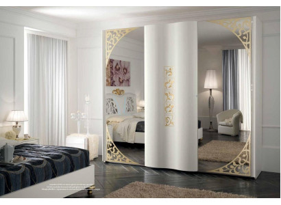 Wardrobe Bedroom Wood Wardrobe Style Wood Cabinets Modern Mirror XXL