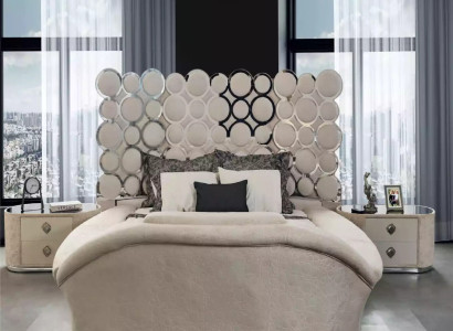 Bedroom Bed 2x Bedside tables Luxury Beds Set Complete Design Furniture