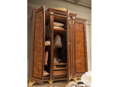 Wardrobe Solid Bedroom Furniture Italy Real wood Wardrobe wooden cabinet