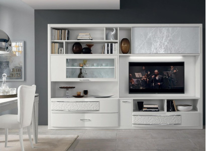 Wall unit TV-cabinet Wall Wardrobe Sideboard Television Chest of drawers Wood Design Modern Furniture new