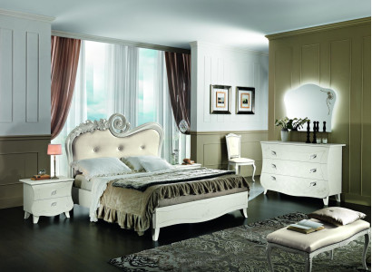 Design Furniture Classic Luxury Beds new Bed 2x Bedside table Bedroom Set 3pcs