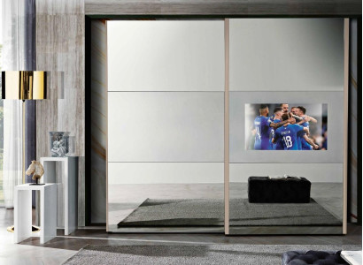 Wardrobe Cabinets Clothes Wardrobe Luxury Wood Sliding Doors tv with Television
